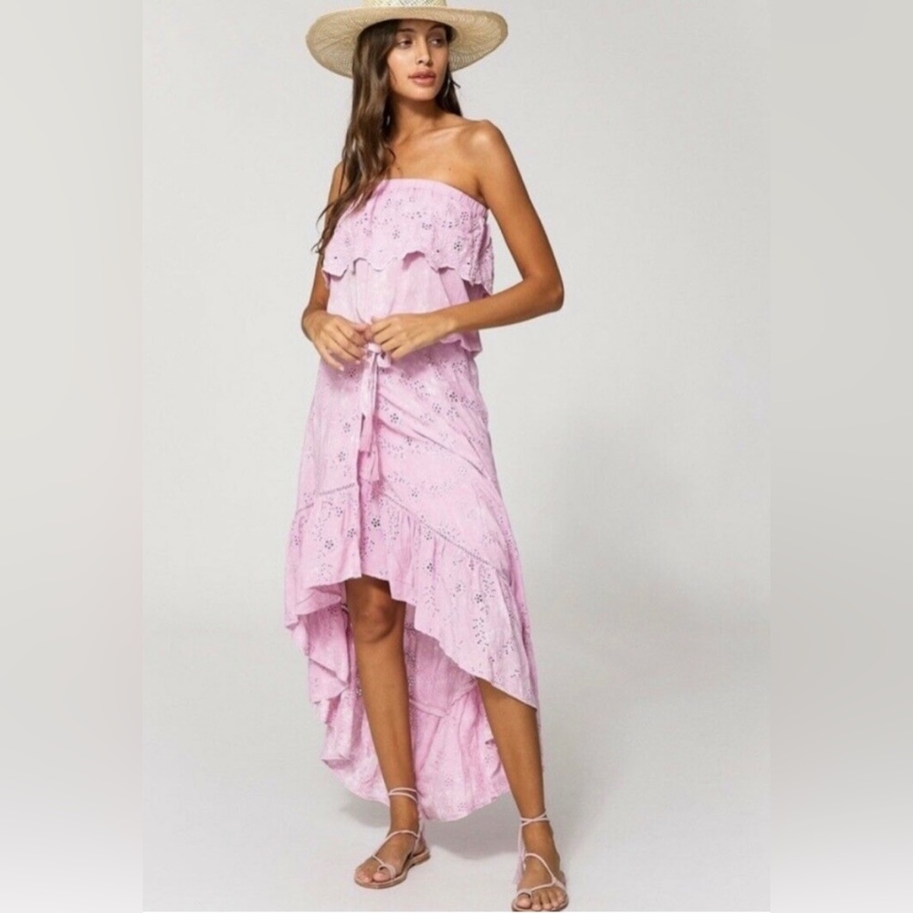 Young fabulous and broke eyelet asymmetrical maxi skirt size small